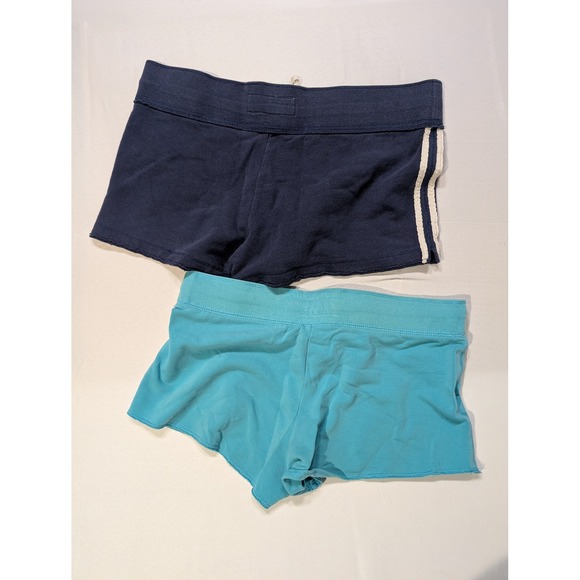 Aeropostale Womens Large/Medium Lounge Micro Shorts Bundle Navy Blue Turquoise - Picture 7 of 8